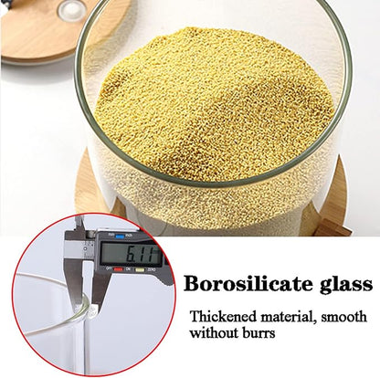 5L/8L Glass Countertop Rice Dispenser, Rice Storage Container with Airtight Lid and Glass Measuring Cup for Kitchen Dining Organization and Pantry Store(Color:7.5L)