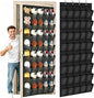 40 Over the Door Shoe Organizer, Hanging Shoe Organizer, for Closet Behind the Door Storage Holder for Entryway Bedroom Dorm, Both men's and women's shoes can be stored (Black)