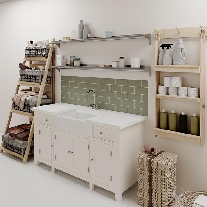 AmGood 6 in. x 60 in. Stainless Steel Wall Shelf | NSF | Metal Shelving | Garage, Laundry, Storage, Utility Room | Restaurant, Commercial Kitchen
