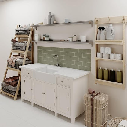 AmGood 6 in. x 60 in. Stainless Steel Wall Shelf | NSF | Metal Shelving | Garage, Laundry, Storage, Utility Room | Restaurant, Commercial Kitchen