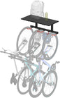 Mount-It! WheelsUp Bike Wall Mount with Shelf | Garage Storage Rack for 3 Bikes & Accessories | Adjustable Padded Hooks, Max Capacity 275 lbs | Ideal Bike Rack Garage Wall Mount for Organized Spaces