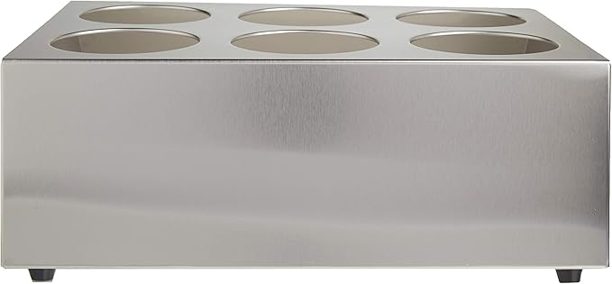 Winco 6 Hole Flatware Cylinder Holder, 2-Tier