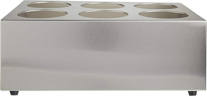 Winco 6 Hole Flatware Cylinder Holder, 2-Tier
