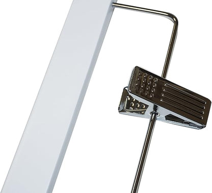 NAHANCO Contemporary Collection: Wooden Skirt/Pant Hanger, 14" White (Pack of 100)