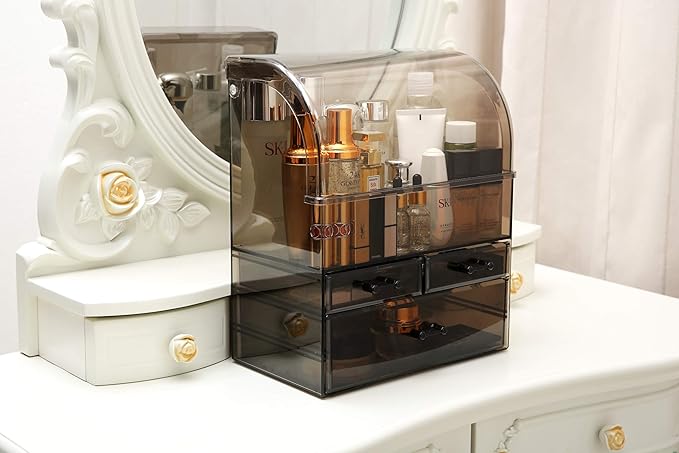 MOOCHI Professional Large Cosmetic Makeup Organizer Bathroom Storage Display Case with Drawers