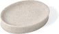 IMEEA Oval Resin Soap Dish for Bathroom Sink Stone-Look Soap Tray Holder for Bar Soap, Sponge or Shampoo Bar (Beige)