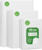 Syntus 150 Count Vacuum Sealer Bags, 20 Gallon 11" x 16" and 80 Quart 8" x 12" and 50 Pint 6" x 10" for Seal a Meal, BPA Free Heavy Duty Precut Bags, Food Vac Bags for Storage, Meal Prep or Sous Vide