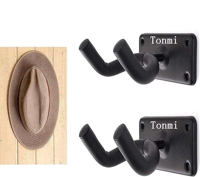 Hat Hanger Rack/Cowboy Hat Rack/Hat Rack for Wall/Cowboy Hat Holder/Hat Display Stand/Cowboy Hat Holder Wall Mount/Guitar Hanger/Cowboy Hat Display & Storage Hanger - No Hat, 2-Pcs