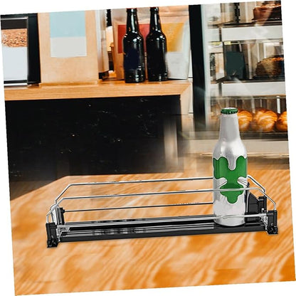 2pcs Automatic Pusher Can Dispenser for Refrigerator Stable Material Soda and Beer Organizer Easy-install Fridge Drinks Organizer for Neat Beverage Storage