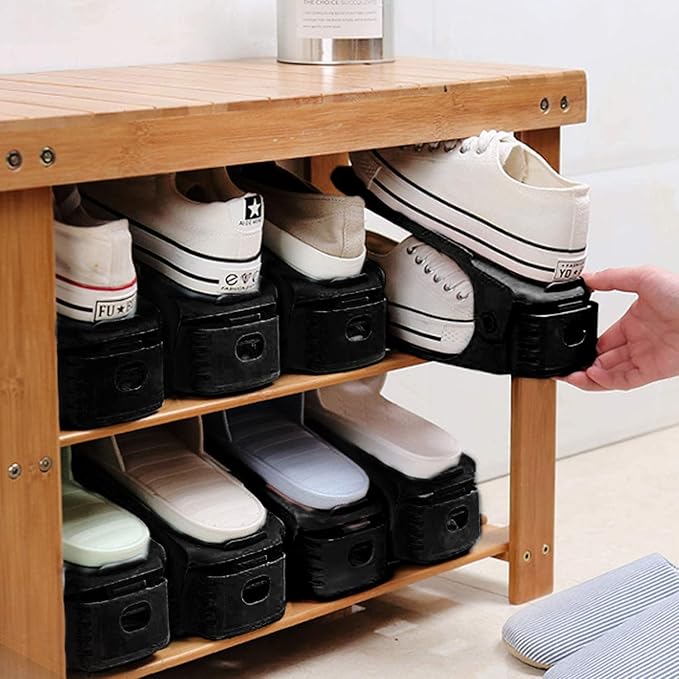 Neprock Closet Shoe Organizer,Shoe Storage Organizer Shoe Rack for Closet Organization,Shoe Slots Organizer De Zapatos Shoe Hoder Space Saver for Entryway(36 Pack)(Black)