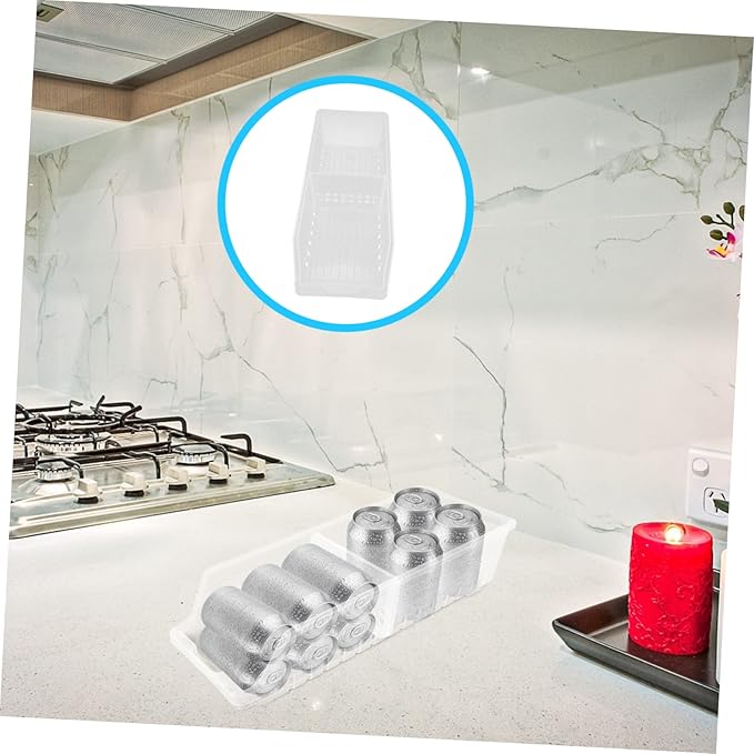 SHOWERORO Soda Can Storage Box Stackable Fridge Drink Organizer Container Canned Food Storage Container Beverage Dispenser for Fridge