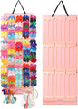Hair Bows Holder & Organizer w/Extra Large Capacity, Head Bows Hanger, 27 Ribbons, Baby Hair Accessory Storage Display with Sturdy Rope, Wall Hanging for Girl Room