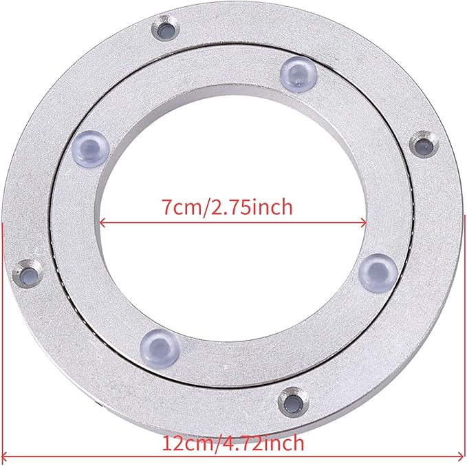 Lazy Susan Bearing, Lazy Susan Hardware Turntable Bearing Lazy Susan Parts Heavy Duty Aluminium Alloy Rotating Bearing Plate Turntable Round Dining Table