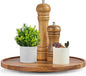 12" Acacia Wood Lazy Susan Turntable Organizer, Lazy Susan for Table Top Cabinet Dining Pantry Countertop Cupboard Organization, Decorative Tray for Kitchen Bathroom Decor Coffee Bar Accessories