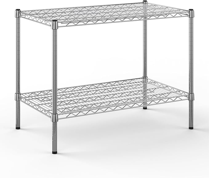 21" Deep x 36" Wide x 27" Height Wire Shelving Kit | 2-Tier | NSF Commercial Storage Rack Unit