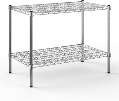 21" Deep x 36" Wide x 27" Height Wire Shelving Kit | 2-Tier | NSF Commercial Storage Rack Unit