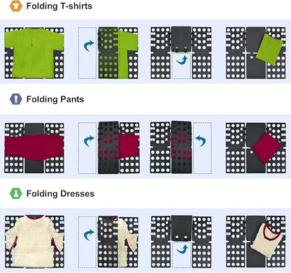 Sealegend V1 Shirt Folding Board for Clothes Adults Shirt Folder Durable Plastic t Shirts Fast Laundry folders, Black