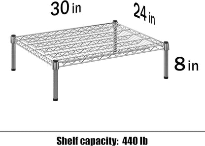 24" Deep x 30" Wide x 8" Height Wire Shelving Kit | 1-Tier | NSF Commercial Storage Rack Unit