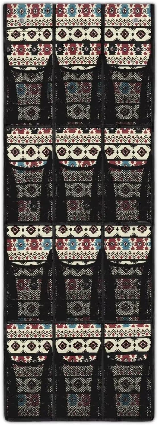 Aztec Over The Door Hanging Storage Organizer, 12 Reinforced Pockets for Toys Sundries Organizers and Storage