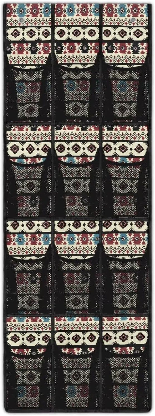 Aztec Over The Door Hanging Storage Organizer, 12 Reinforced Pockets for Toys Sundries Organizers and Storage