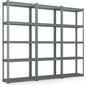 Goplus 5-Tier Metal Shelving Unit, 3 Pack Heavy Duty Wire Storage Rack with Anti-Slip Foot Pads, Height Adjustable Shelves for Warehouse, Kitchen, Living Room, Garage, 12" D x 27.5" W x 66" H
