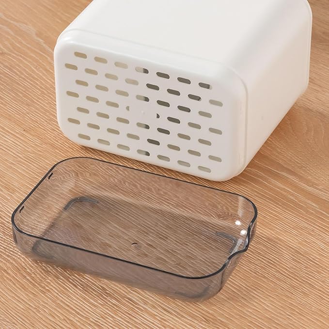 Kitchen Utensil Holder, Silverware Drying Basket Cutlery Drainer Caddy Silverware Cutlery Organizer Flatware Holder with 2 Compartments (White)