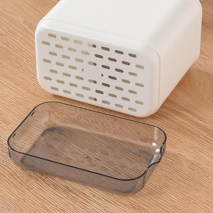 Kitchen Utensil Holder, Silverware Drying Basket Cutlery Drainer Caddy Silverware Cutlery Organizer Flatware Holder with 2 Compartments (White)