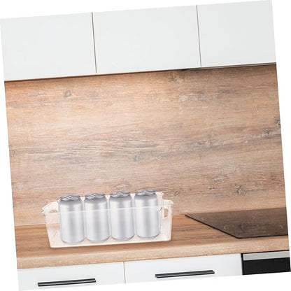 Refrigerator Organizer Bin for Drinks Clear Rolling Soda Can Dispenser with Drawer Design Space-saving Beverage Holder for Beer Soda and More for Fridge Storage
