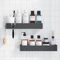 Kitsure Shower Caddy - 2 Pack Adhesive Shower Organizer, Rustproof Metal Shelves, No-Drill Bathroom Organizers and Storage, Dark Grey, XX-Large