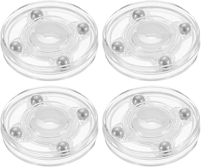 uxcell 4Pcs Acrylic Lazy Susan Turntable, 2 Inch Clear Turntable Organizer Ball Bearing 360 Degree Rotating Tray for Spice Rack Table Cake Kitchen Pantry Decorating Bathrooms