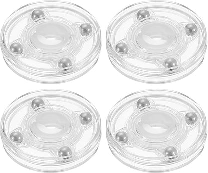 uxcell 4Pcs Acrylic Lazy Susan Turntable, 2 Inch Clear Turntable Organizer Ball Bearing 360 Degree Rotating Tray for Spice Rack Table Cake Kitchen Pantry Decorating Bathrooms