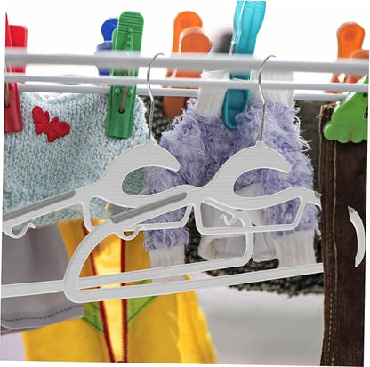 Unomor 10pcs Extra Wide Plastic Clothes Hangers Non-Slip Heavy Duty Hangers for Adults Space-Saving Wardrobe Organizer for Sweaters Suits and Dresses