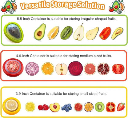 T-Raputa Avocado Saver and Onion Storage - Reusable refrigerator fruit storage containers - is the storage Apples, Tomatoes, Tomato,Garlic for Ideal(4 Set)