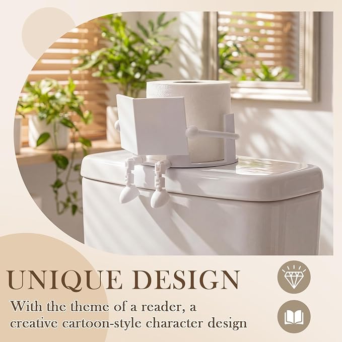 Funny Toilet Paper Holder Stand, Reading Man Toilet Paper Storage for Bathroom Decor, Creative Unique Bathroom Decorating Ideas & Fun Home Decor