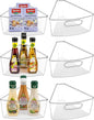 JEISSLIA Lazy Susan Cabinet Organizer Bins for 26"/ 28"/ 32" Diameter Corner Organizer, Plastic Cabinet Storage Bin, 1/8 Wedge - Food Safe, BPA Free, with Non-Slip Pads (for 32" Diameter, 6 Pack)