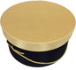 Sarah's Hat Boxes Classic Black/Gold Hat Box – 18.5" x 9.5" (Dia. x Ht.) Handmade in USA – Odorless Non-Toxic Adhesive, Cording Handle – Premium Storage for Hats & Accessories