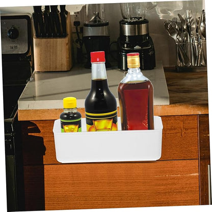 Cabilock Over Cabinet Door Organizer Kitchen Storage Basket for Spice and Seasoning Bottles Wall Mounted Storage for Tidy Cabinets Hanging Design Long Basket