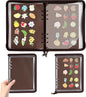 LIQALU Enamel Pin Display Book Pin Collection Binder Holder Trading Book with 8-Page Display Boards A5 Brooch Pin Storage Organizer Binder Album for Travel Collectors (Dark Brown)