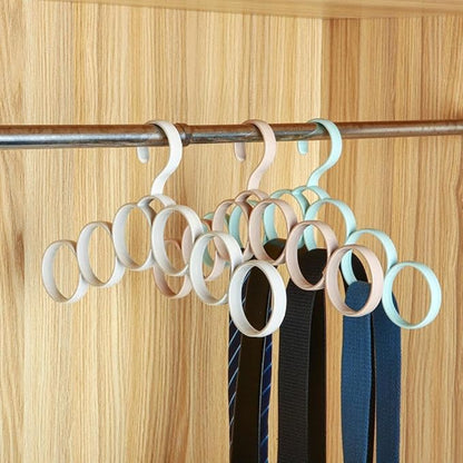 Scarf Organizer,Scarf Hangers for Closet,Scarf Ring Hangers Smooth Round Holder, Space Saving Plastic Scarf Hangers Towel Holders Closet Organizer for Scarves, Ties, Shawls, Belts (1pcs Random Color)