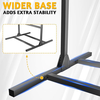 Ultrawall Freestanding Bike Stand, Vertical Bike Storage Stand Rack for Garage, Indoor Bicycle Organizer with Adjustable Hooks, Holds Up to 6 Bikes & 6 Helmets