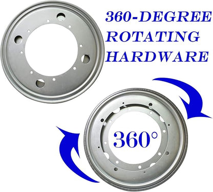 2Pack Lazy Susan Hardware, 9" Rotating Bearing Plate 5/16” Thick, 750lbs Lazy Susan Turntable Swivel Base for Rotating Table, Serving Tray, Kitchen Storage, Book Rack, Corner Shelves, Dollhouse