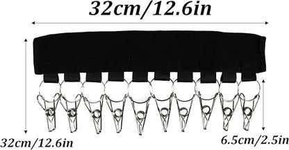 Septe 2Pcs Hat Organizer for Hanger Hat Rack for Baseball Caps Hat Racks Holder 10 Hat Storage Clips for hanging and display (Black)