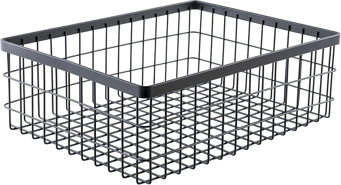 G.E.T. WB-1294-MG Rectangular Metal Storage Wire Basket for Pantry, Produce and More, 9" x 6" x 4"