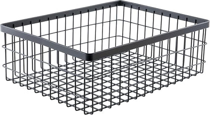 G.E.T. WB-1294-MG Rectangular Metal Storage Wire Basket for Pantry, Produce and More, 9" x 6" x 4"