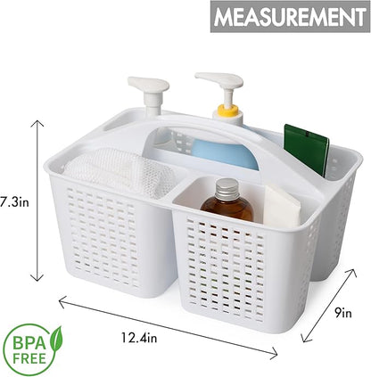 Tiawudi Portable Shower Caddy, Caddy Organizer with Handle, Plastic Shower Basket Hold Soap, Shampoo, Hair Supplies and Beauty Products, Cleaning Supplies Organizer for Home, Dorm, Shelf and Cabinet