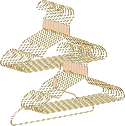 VWV Gold Aluminum Hangers, 20 Pack Baby Hangers，12.6 Inch Children Baby Hanger, Sturdy Metal Children Clothes Hangers for Wardrobe, Space-Saving Toddler Hanger
