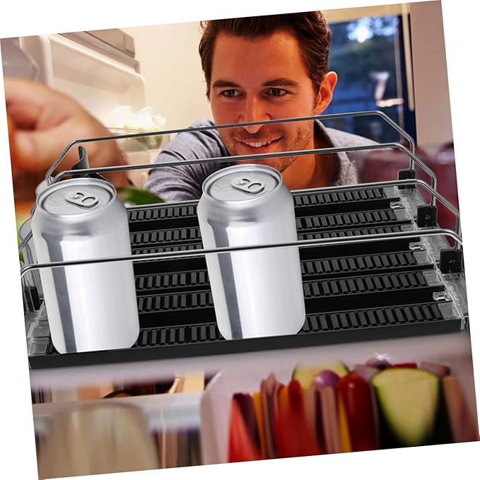 3pcs Fridge Drink Organizer Pusher Set Automatic Beverage Dispenser for Cans and Bottles Reliable Glide System for Convenience Stores and Home Use
