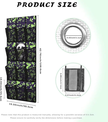 Generic Cute Panda Over The Door Clothes Storage Organizer Dirt-Resistant Closet Door Organizers and Storage Hangin The Simple But Stylish Design Style Adds A touch of Color to Entrances Office