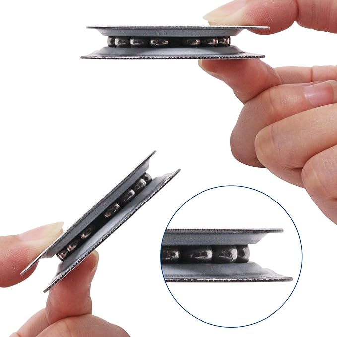 3pcs 2" Lazy Susan for Table Top, Strong Metal Lazy Susan Turntable Steel Ball Bearing Rotating Tray Hardware for Table Cabinet Low Profile (Silver)
