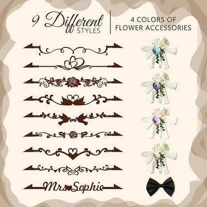 Custom Wedding Dress Hanger for Bride Personalized Wedding Hangers with Name Wedding Date Customized Honor Maid Doctor Graduation Dress Hanger